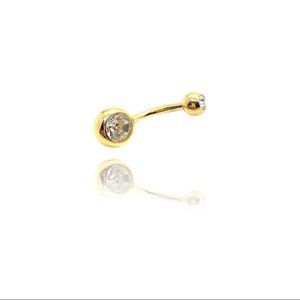 Belly Ring in gold cz